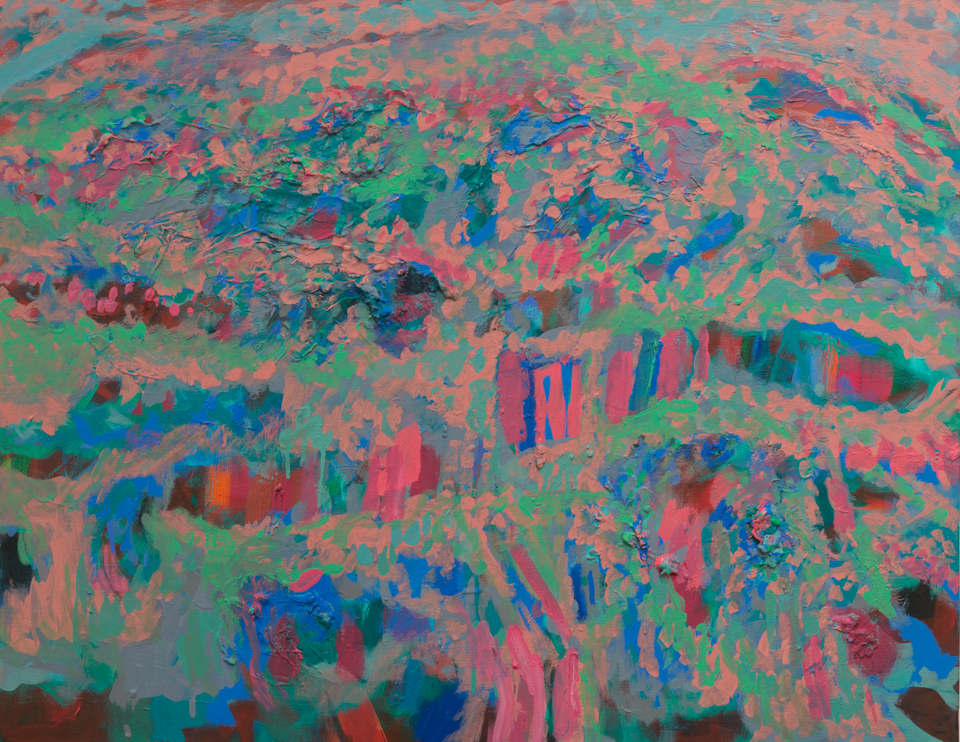 untitled is an original oil on canvas painting measuring 22 � 28 inches, completed in 2015 by American Expressionist Landscape painter Bud Holman.