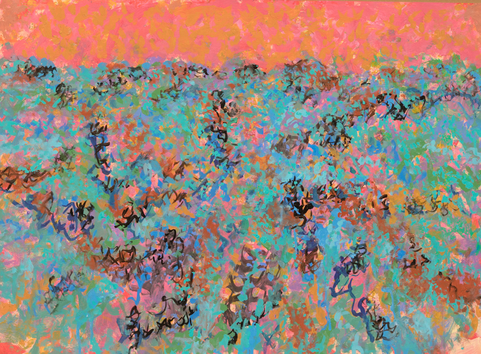 Southern Arizona Landscape #6 is an original oil on rag paper painting measuring 22 � 30 inches, completed in 2012 by American Expressionist Landscape painter Bud Holman.