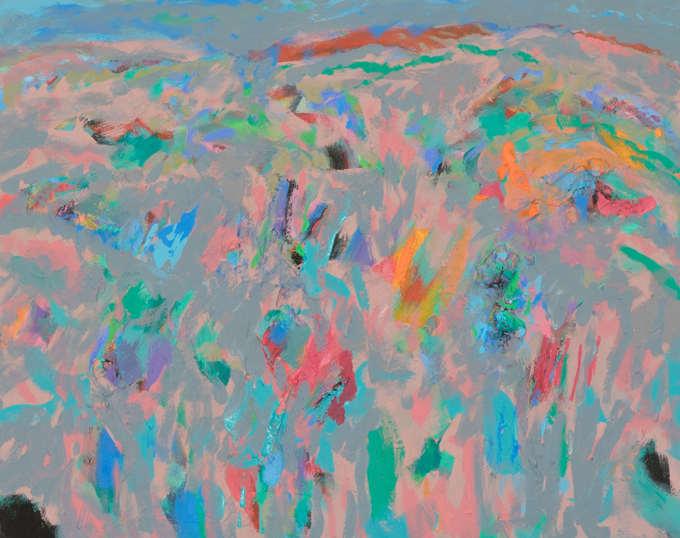 Nogales #217 is an original oil on canvas painting measuring 16 � 20 inches, completed in 2012 by American Expressionist Landscape painter Bud Holman.