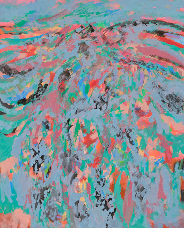 Nogales #218 is an original oil on canvas painting measuring 24 � 20 inches, completed in 2012 by American Expressionist Landscape painter Bud Holman.