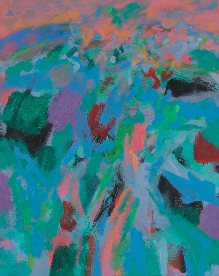 Tuscon Hills is an original oil on canvas painting measuring 14 � 11 inches, completed in 2012 by American Expressionist Landscape painter Bud Holman.