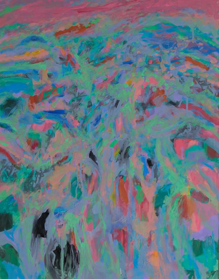 Nogales #228 is an original oil on canvas painting measuring 28 � 22 inches, completed in 2013 by American Expressionist Landscape painter Bud Holman.