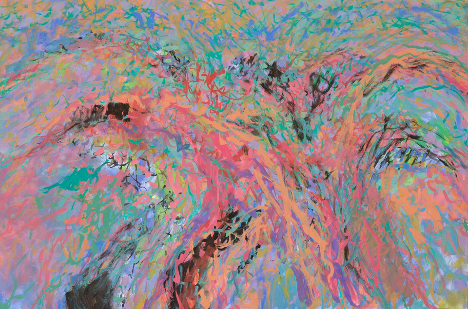 Rio Rico, AZ is an original oil on canvas painting measuring 24 � 36 inches, completed in 2018 by American Expressionist Landscape painter Bud Holman.