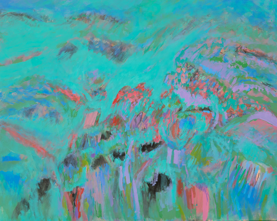 The Gulch, Bisbee #8 is an original oil on canvas painting measuring 24 � 30 inches, completed in 2010 by American Expressionist Landscape painter Bud Holman.