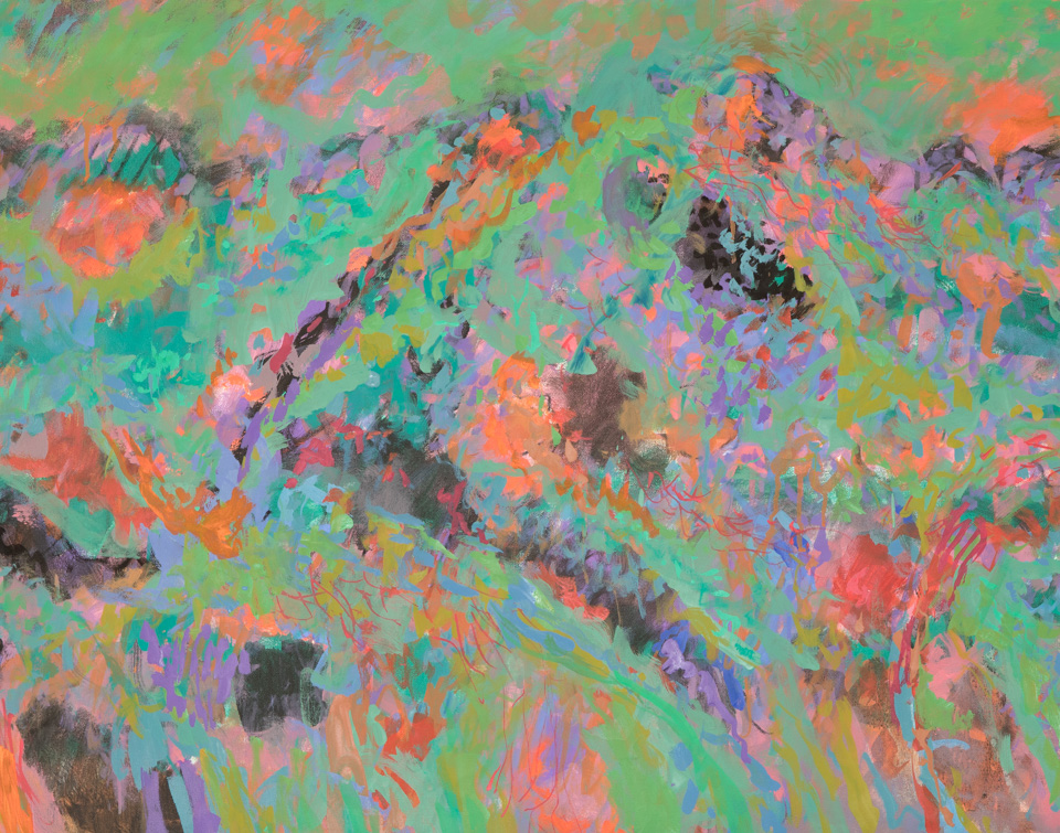 Burrito Canyon Landscape #3 is an original oil on canvas painting measuring 24 � 36 inches, completed in 2012 by American Expressionist Landscape painter Bud Holman.