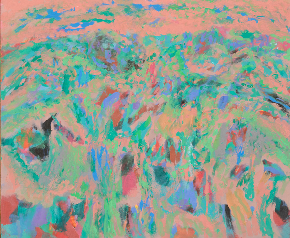 San Pedro Flats #3 is an original oil on canvas painting measuring 20 � 24 inches, completed in 2013 by American Expressionist Landscape painter Bud Holman.