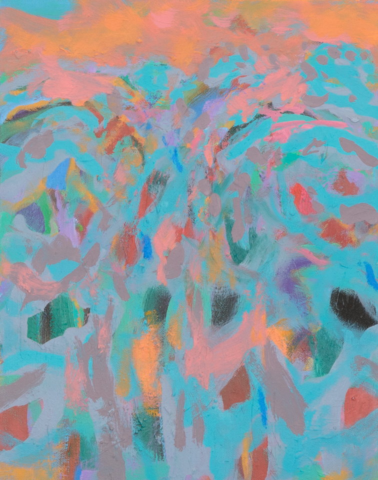 San Pedro Flats #5 is an original oil on canvas painting measuring 14 � 11 inches, completed in 2013 by American Expressionist Landscape painter Bud Holman.