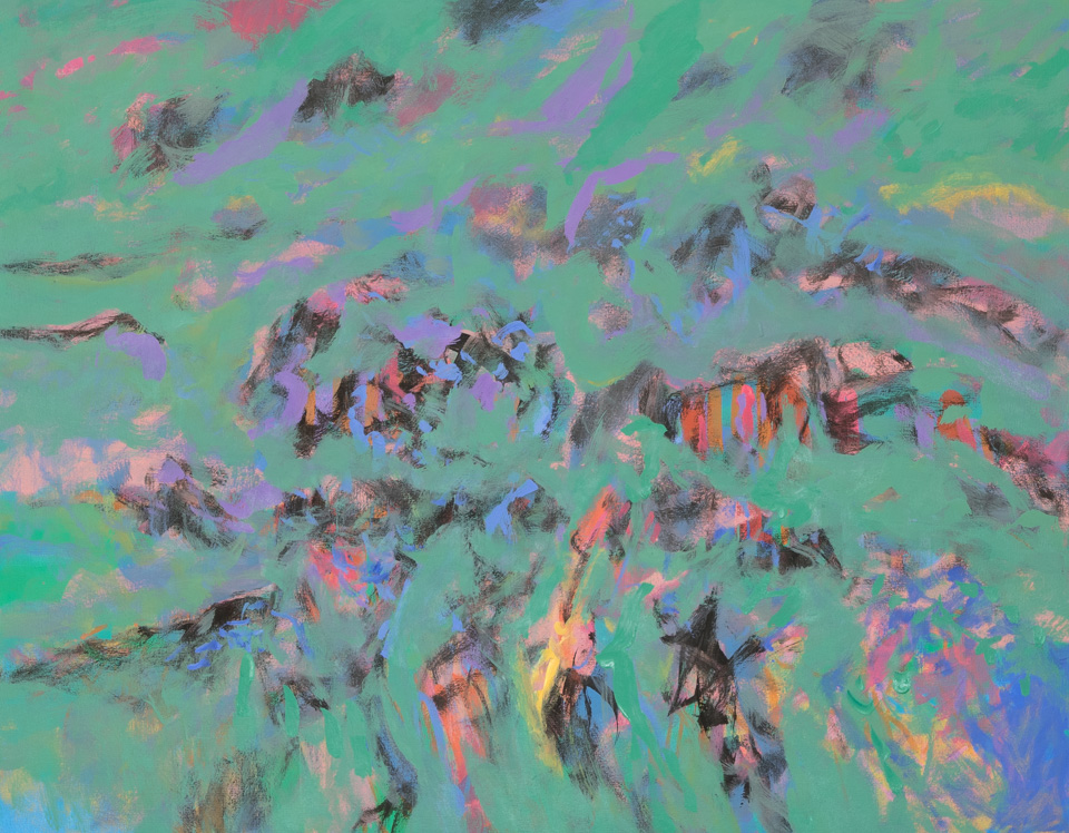 Indian Gulch #5 is an original oil on canvas painting measuring 24 � 30 inches, completed in 2013 by American Expressionist Landscape painter Bud Holman.