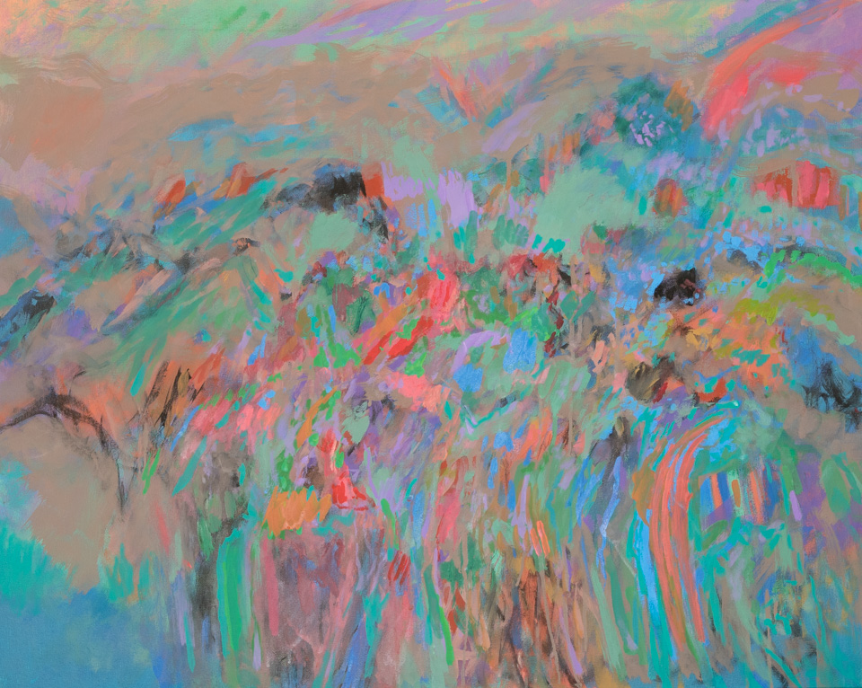 Sierra Vista AZ #5 is an original oil on canvas painting measuring 24 � 30 inches, completed in 2014 by American Expressionist Landscape painter Bud Holman.
