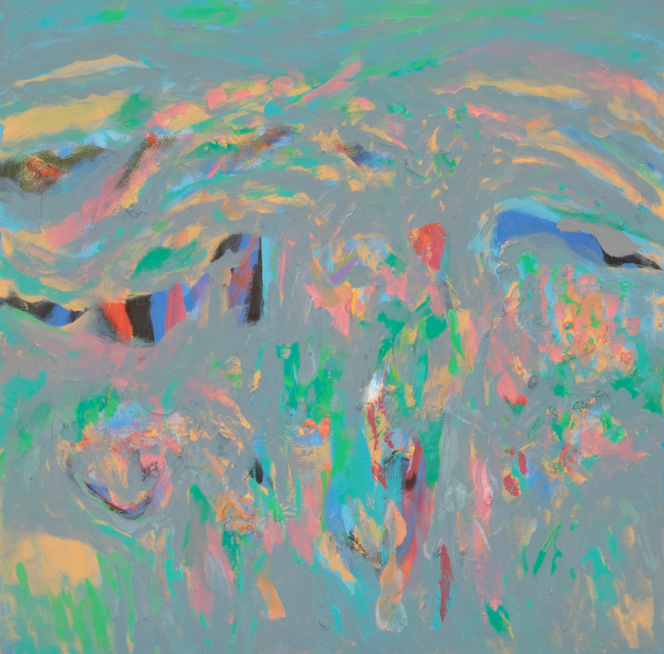 St. Andrews Drive #3 is an original oil on canvas painting measuring 20 � 20 inches, completed in 2010 by American Expressionist Landscape painter Bud Holman.