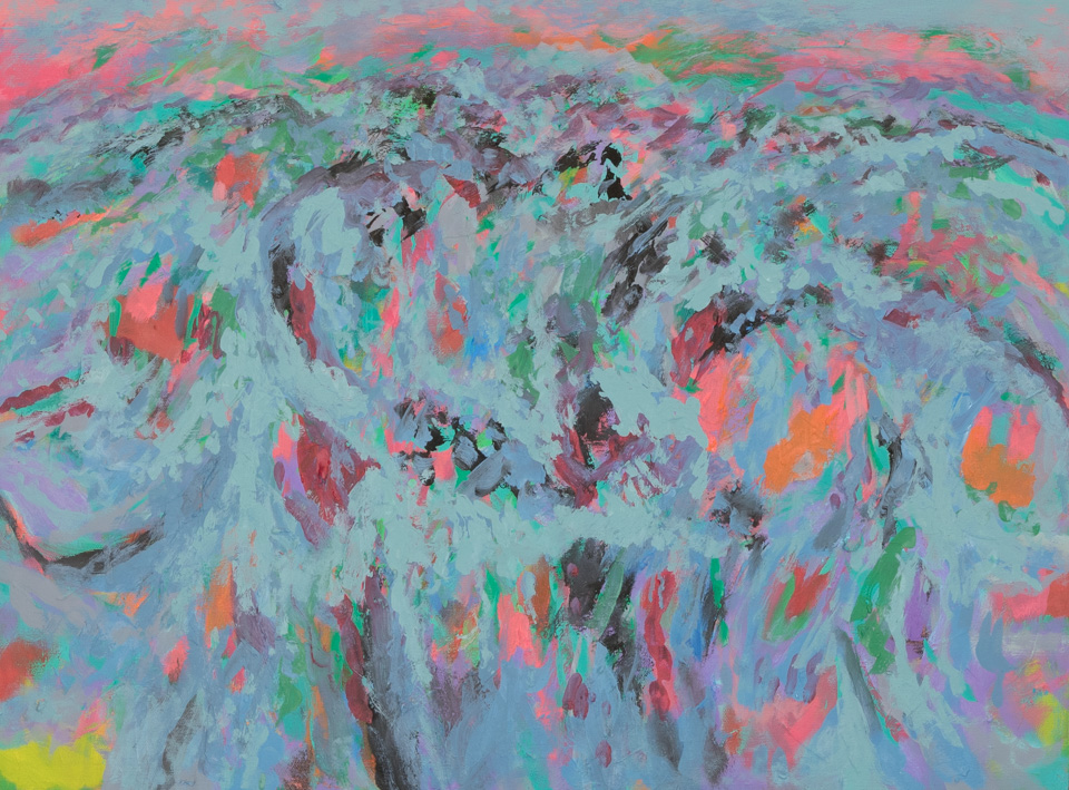 St. Andrews Drive #6 is an original oil on canvas painting measuring 18 � 24 inches, completed in 2010 by American Expressionist Landscape painter Bud Holman.
