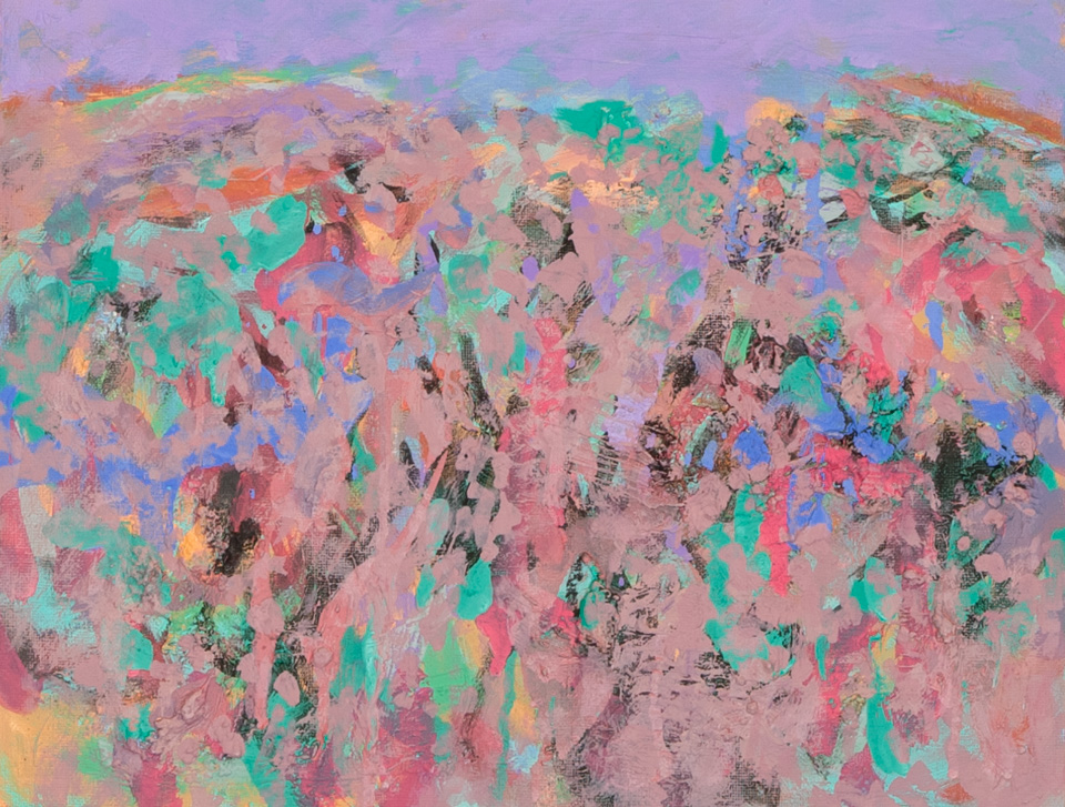Morocco #23 is an original oil on panel painting measuring 11 � 14 inches, completed in 2002 by American Expressionist Landscape painter Bud Holman.
