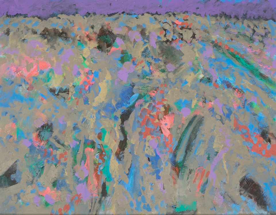 Nogales #81 is an original oil on panel painting measuring 14 � 18 inches, completed in 2007 by American Expressionist Landscape painter Bud Holman.