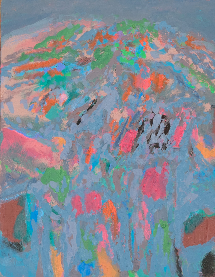 Nogales #101 is an original oil on canvas painting measuring 18 � 14 inches, completed in 2010 by American Expressionist Landscape painter Bud Holman.