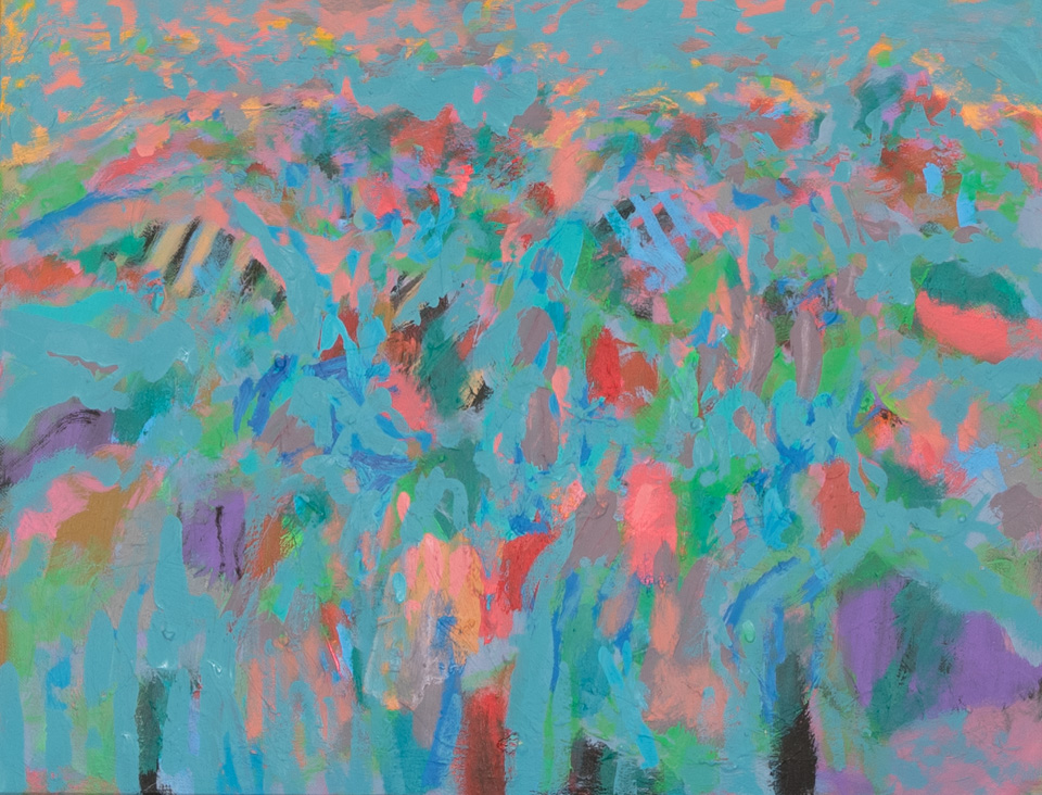 Tucson #7 is an original oil on canvas painting measuring 14 � 18 inches, completed in 1997 by American Expressionist Landscape painter Bud Holman.