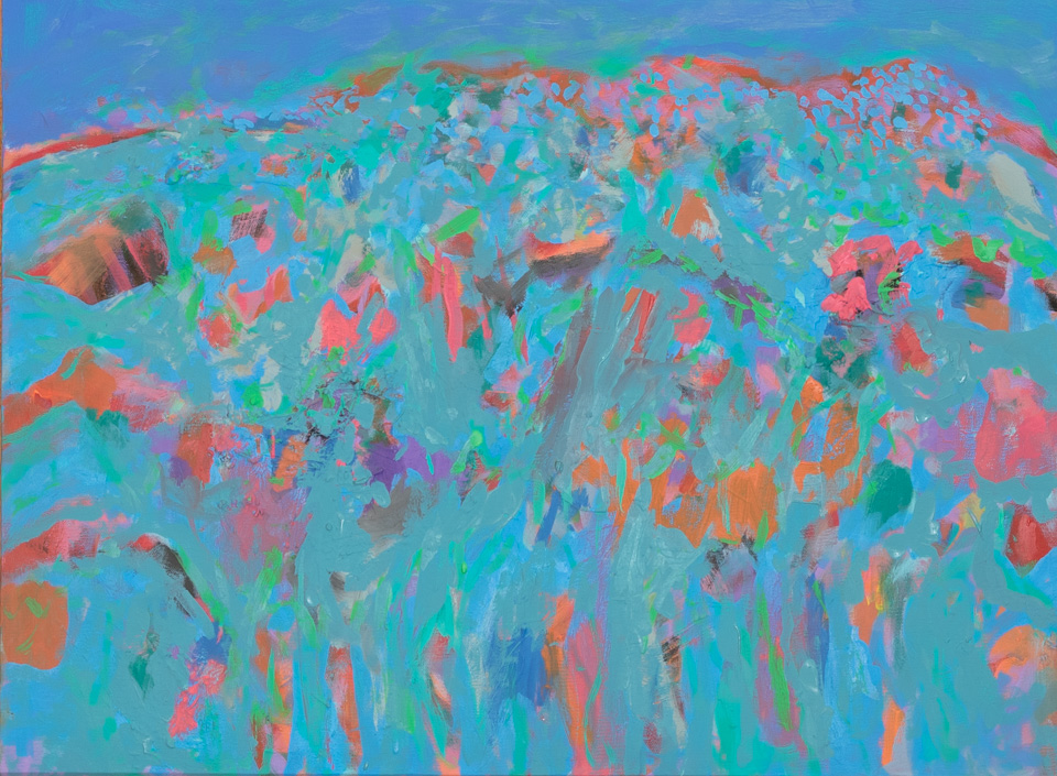 Nogales #153 is an original oil on canvas painting measuring 18 � 24 inches, completed in 2013 by American Expressionist Landscape painter Bud Holman.