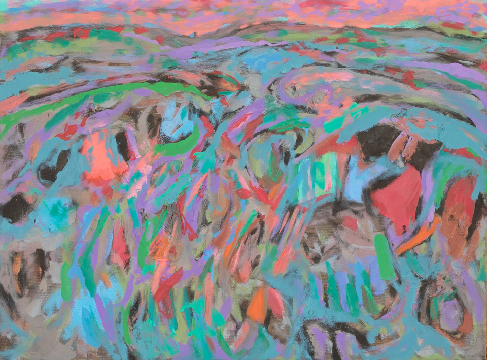 Nogales #154 is an original oil on canvas painting measuring 18 � 24 inches, completed in 2013 by American Expressionist Landscape painter Bud Holman.