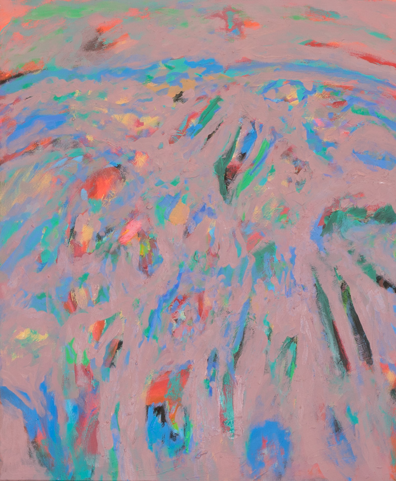 Nogales #173 is an original oil on canvas painting measuring 24 � 20 inches, completed in 2016 by American Expressionist Landscape painter Bud Holman.