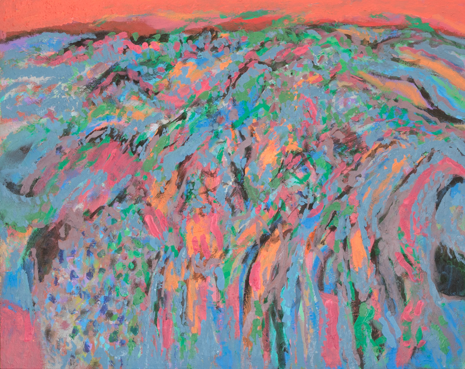 High Sonoran Desert Landscape #2 is an original oil on masonite painting measuring 24 � 30 inches, completed in 2007 by American Expressionist Landscape painter Bud Holman.