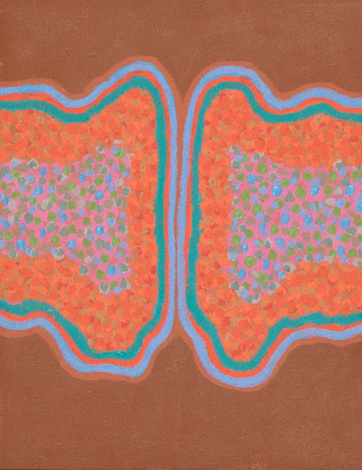 Morocco #47 is an original oil on canvas painting measuring 18 � 14 inches, completed in 1974 by American Expressionist Landscape painter Bud Holman.
