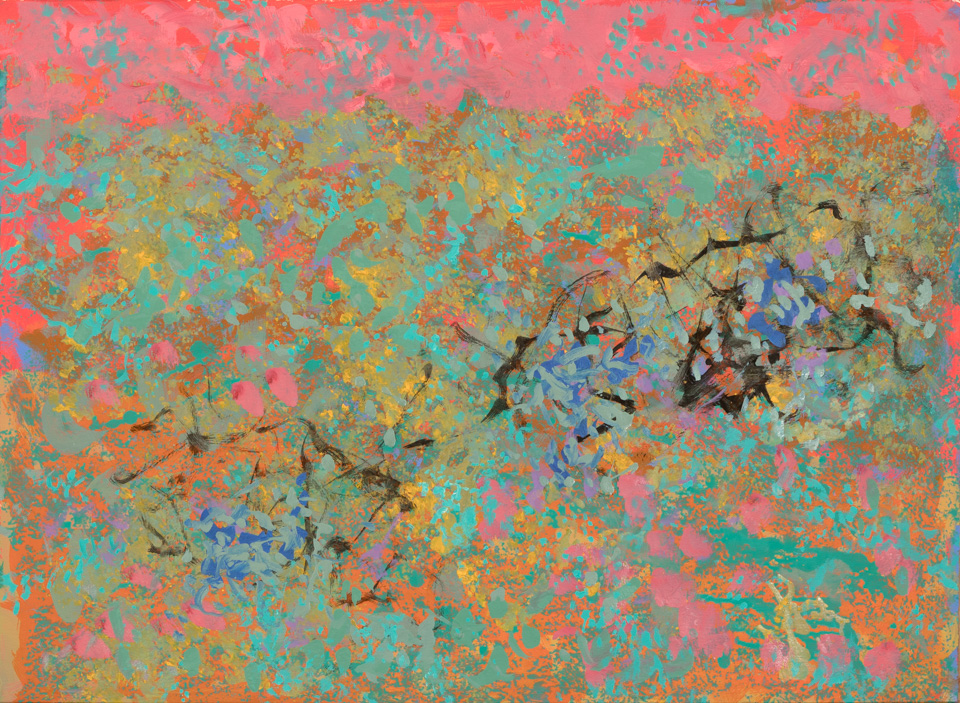 Southern Arizona Landscape #4 is an original oil on rag paper painting measuring 22 × 30 inches, completed in 2012 by American Expressionist Landscape painter Bud Holman.