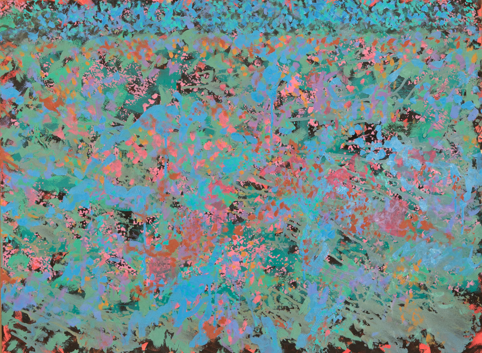 Desert Near San Xavier #7 is an original oil on rag paper painting measuring 22 × 30 inches, completed in 2012 by American Expressionist Landscape painter Bud Holman.