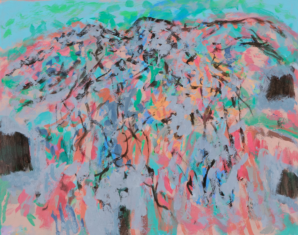 Nogales #213 is an original oil on canvas painting measuring 16 × 20 inches, completed in 2003 by American Expressionist Landscape painter Bud Holman.