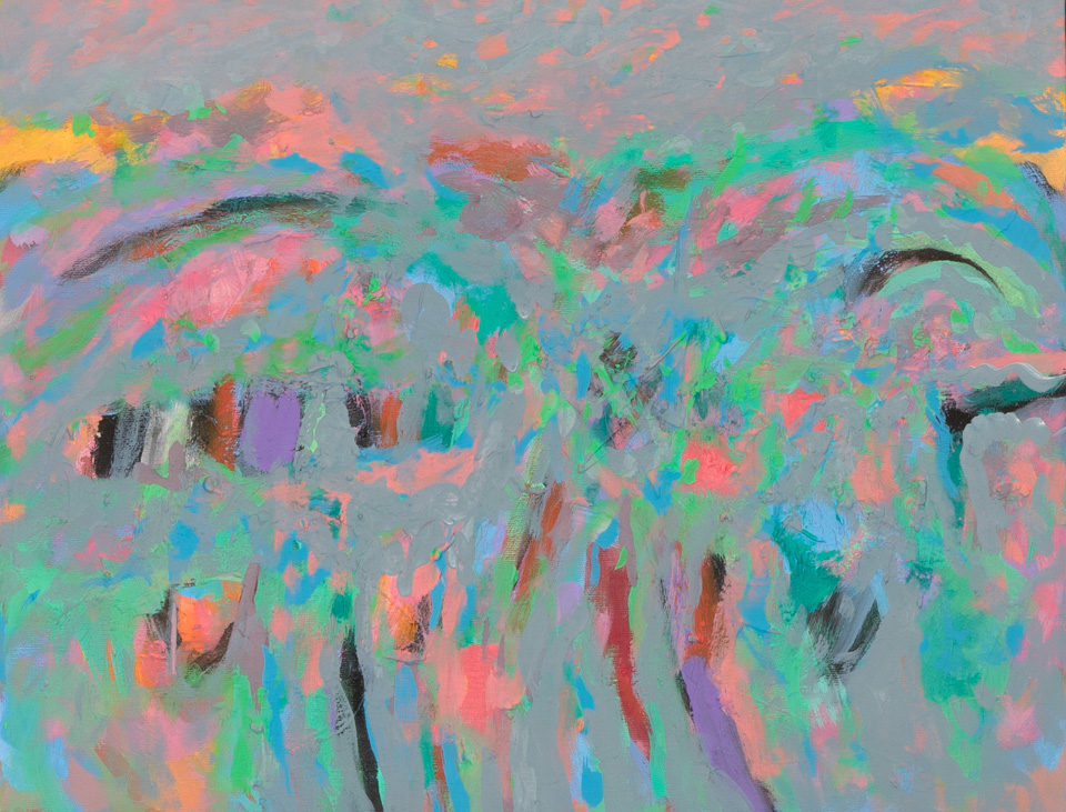 Nogales #216 is an original oil on canvas painting measuring 14 × 18 inches, completed in 2012 by American Expressionist Landscape painter Bud Holman.