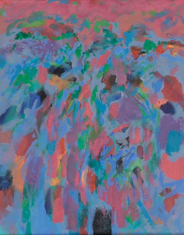 Nogales #233 is an original oil on canvas painting measuring 14 × 11 inches, completed in 2005 by American Expressionist Landscape painter Bud Holman.