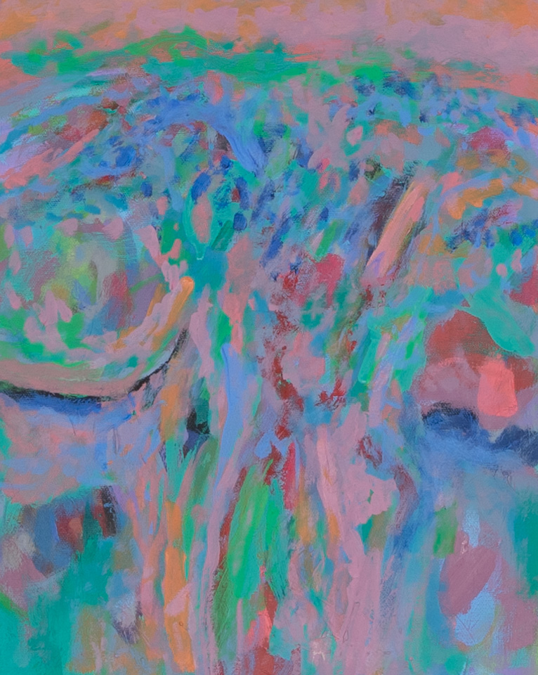 Nogales #240 is an original oil on canvas painting measuring 14 × 11 inches, completed in 2010 by American Expressionist Landscape painter Bud Holman.