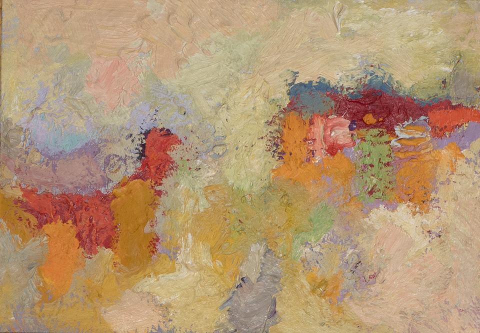 Sagaponack Sand Dunes 3 is an original oil on panel painting measuring 10 × 14 inches, completed in 1969 by American Expressionist Landscape painter Bud Holman.