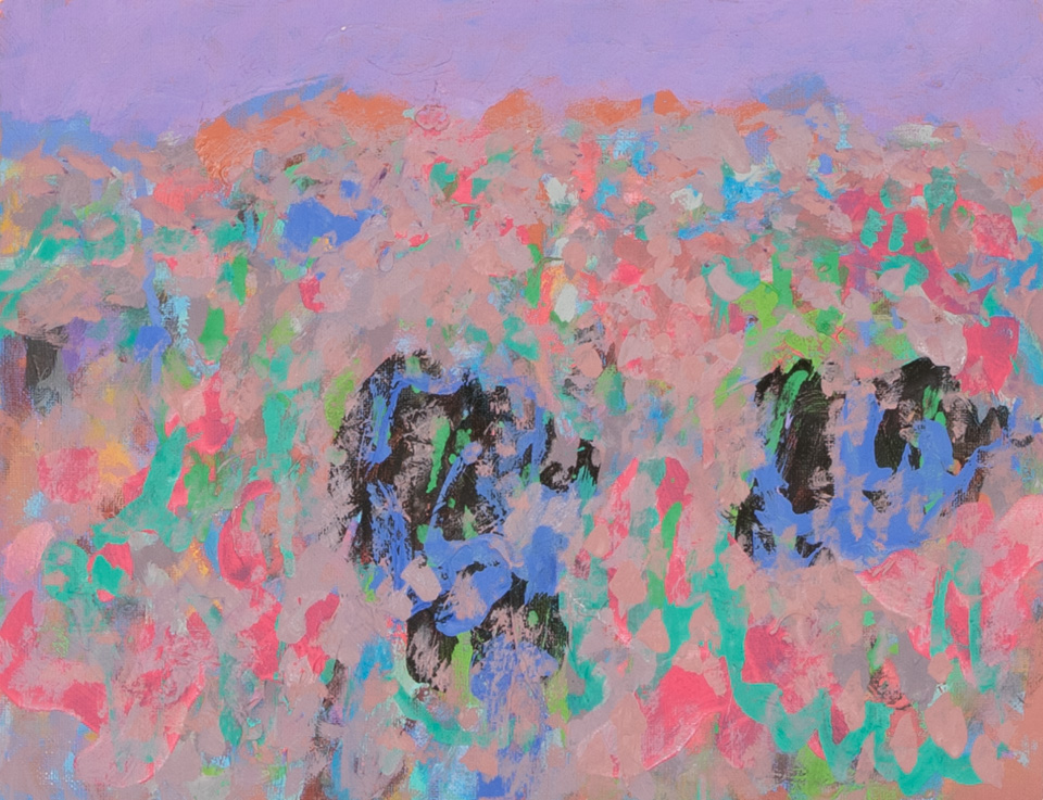 Morocco #20 is an original oil on panel painting measuring 11 × 14 inches, completed in 2002 by American Expressionist Landscape painter Bud Holman.