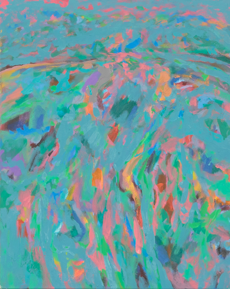 Nogales #108 is an original oil on canvas painting measuring 20 × 16 inches, completed in 2010 by American Expressionist Landscape painter Bud Holman.