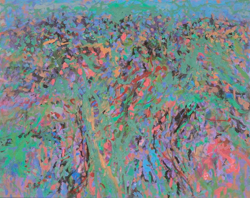 Morocco #37 is an original oil on panel painting measuring 16 × 20 inches, completed in 2002 by American Expressionist Landscape painter Bud Holman.