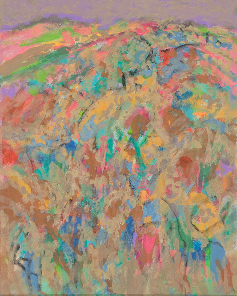 Morocco #38 is an original oil on panel painting measuring 20 × 16 inches, completed in 2002 by American Expressionist Landscape painter Bud Holman.