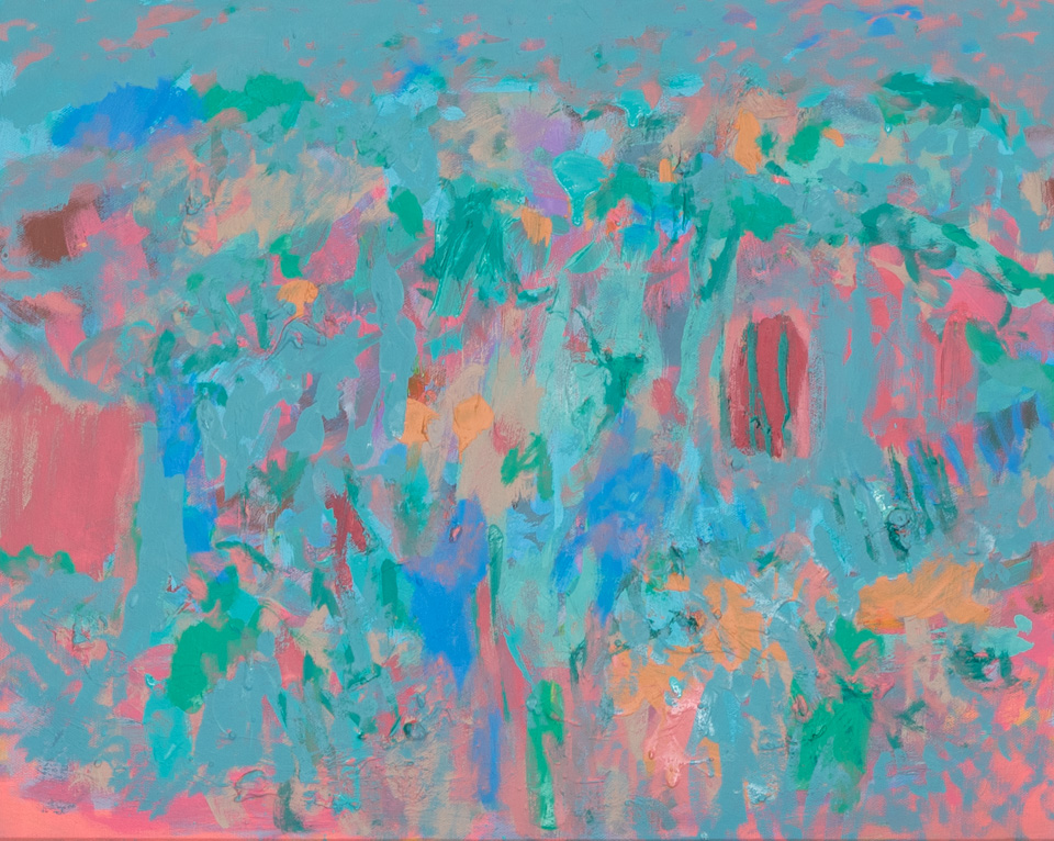 Tucson #15 is an original oil on canvas painting measuring 16 × 20 inches, completed in 1997 by American Expressionist Landscape painter Bud Holman.