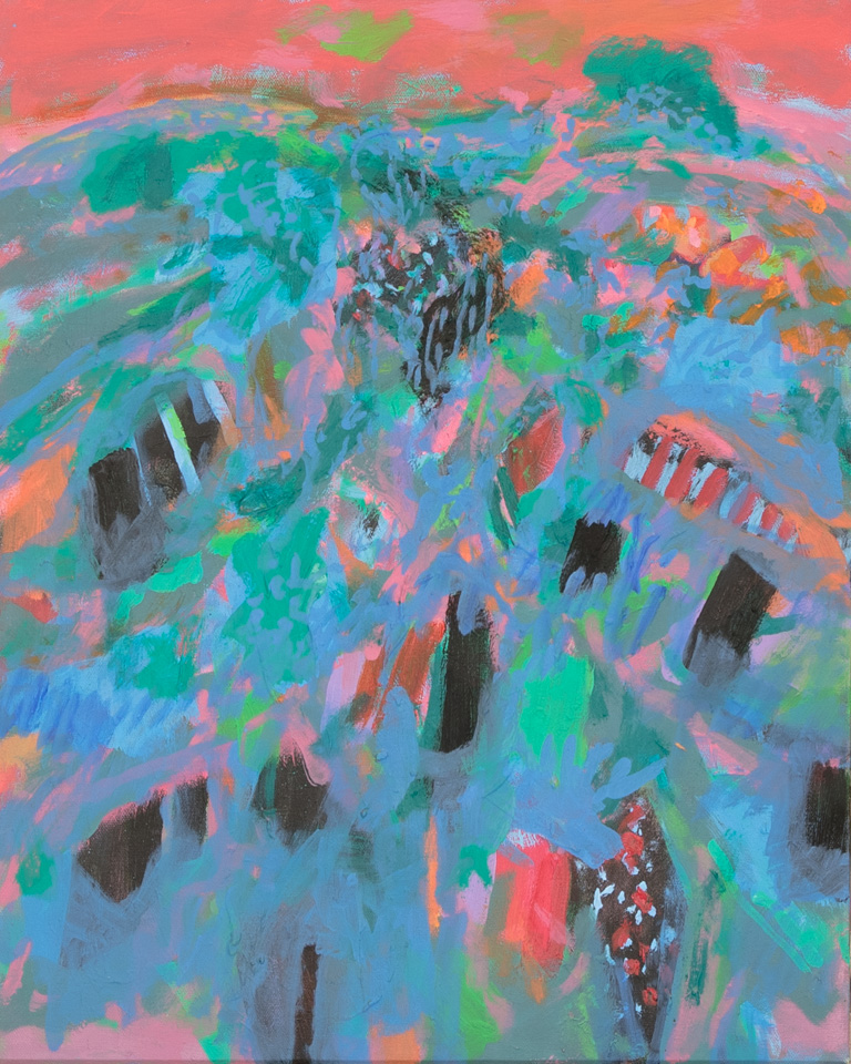 Tucson #16 is an original oil on canvas painting measuring 20 × 16 inches, completed in 1997 by American Expressionist Landscape painter Bud Holman.